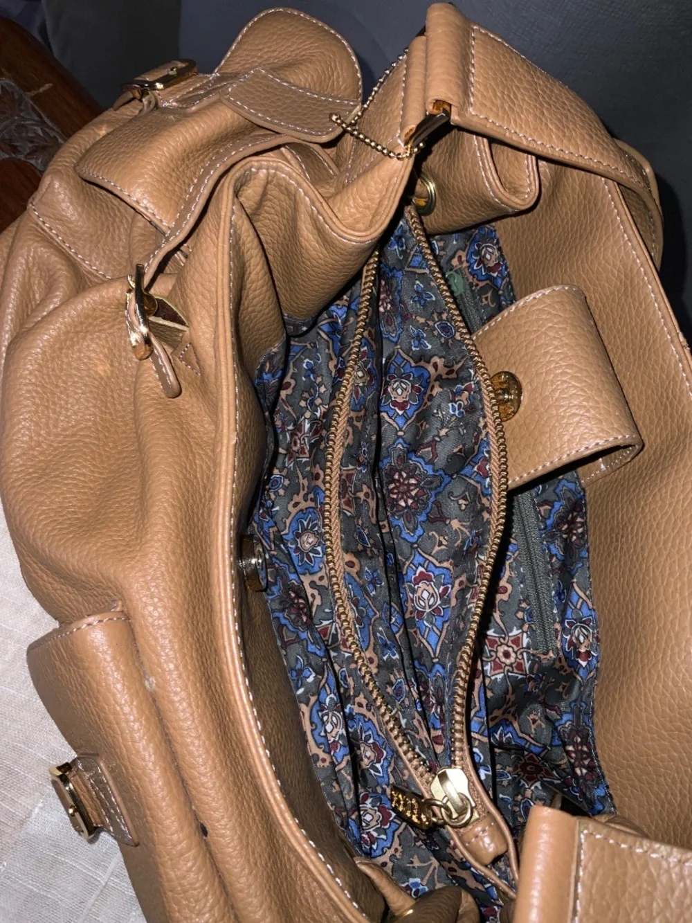 Maxx New York Tan Leather Bag